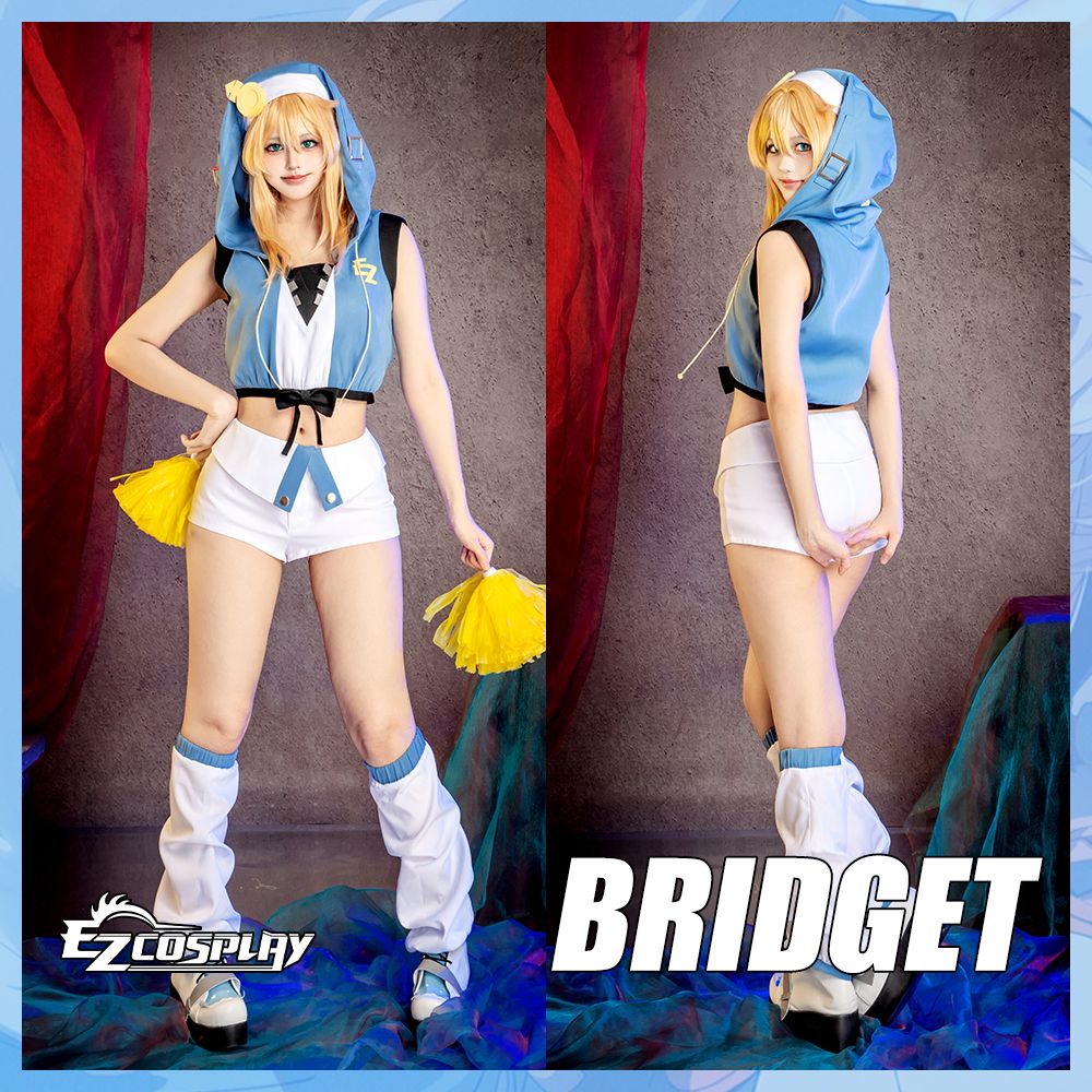 Ezcosplay Original Guilty Gear -Strive-Bridget Cheerleading Uniforms Cosplay Costume.jpg