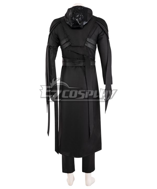 Back view of Ezcosplay Dead by Daylight Ghost Face cosplay costume, showing hood and strap details
