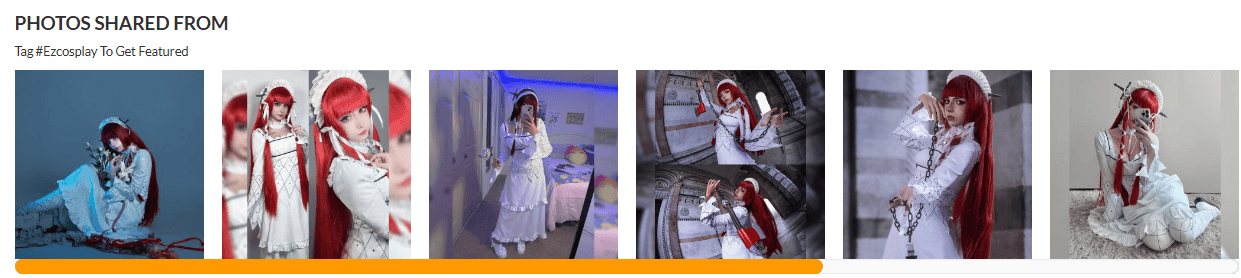Collage of real customer photos wearing Ezcosplay Persona 3 Reload Chidori Yoshino full cosplay costume