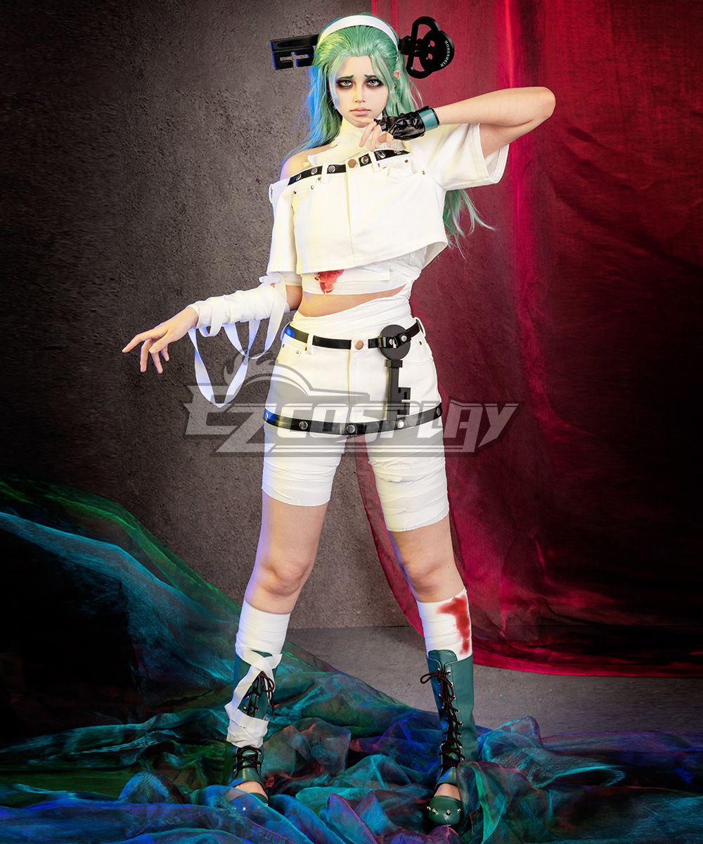 EZcosplay official Guilty Gear A.B.A cosplay costume, full front view on model