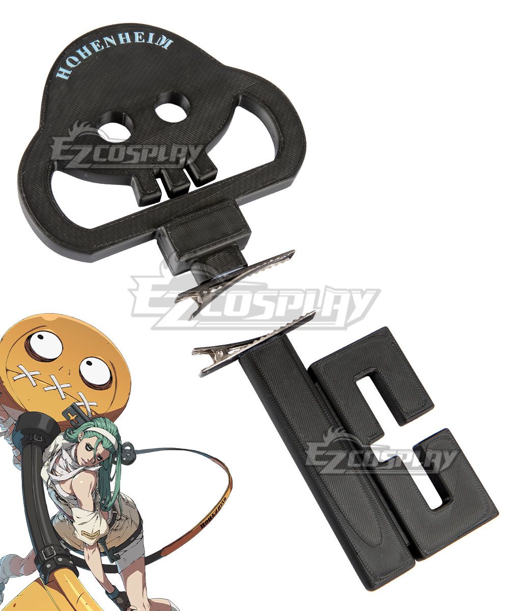 Skull-shaped and key-shaped hair clips, essential accessories for Guilty Gear A.B.A cosplay