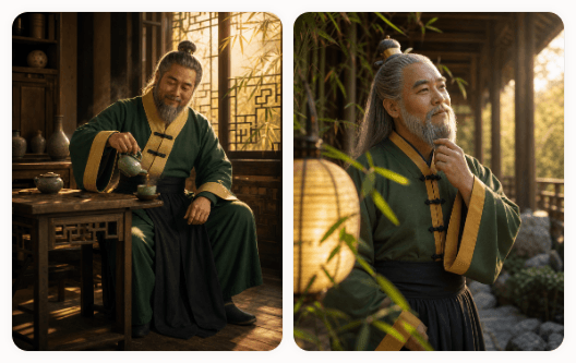 Iroh character pose reference image, for cosplay shooting reference only, not merchandise