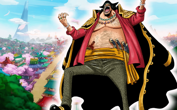 Official One Piece manga illustration of Marshall D. Teach Blackbeard, original design reference for our cos