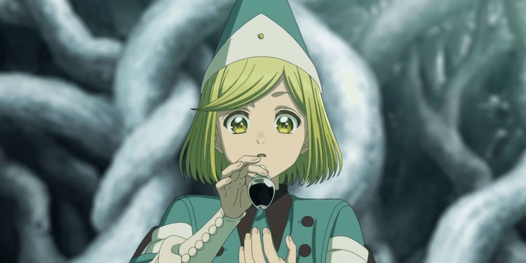 Official anime screenshot of Coco from Witch Hat Atelier, the design reference for our cosplay