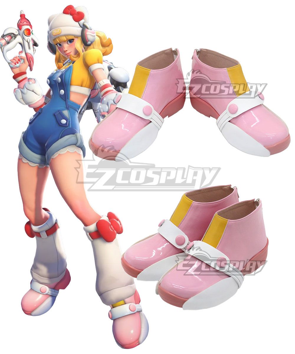 Stylish matching shoes designed for Juno Hello Kitty cosplay, consistent with game appearance