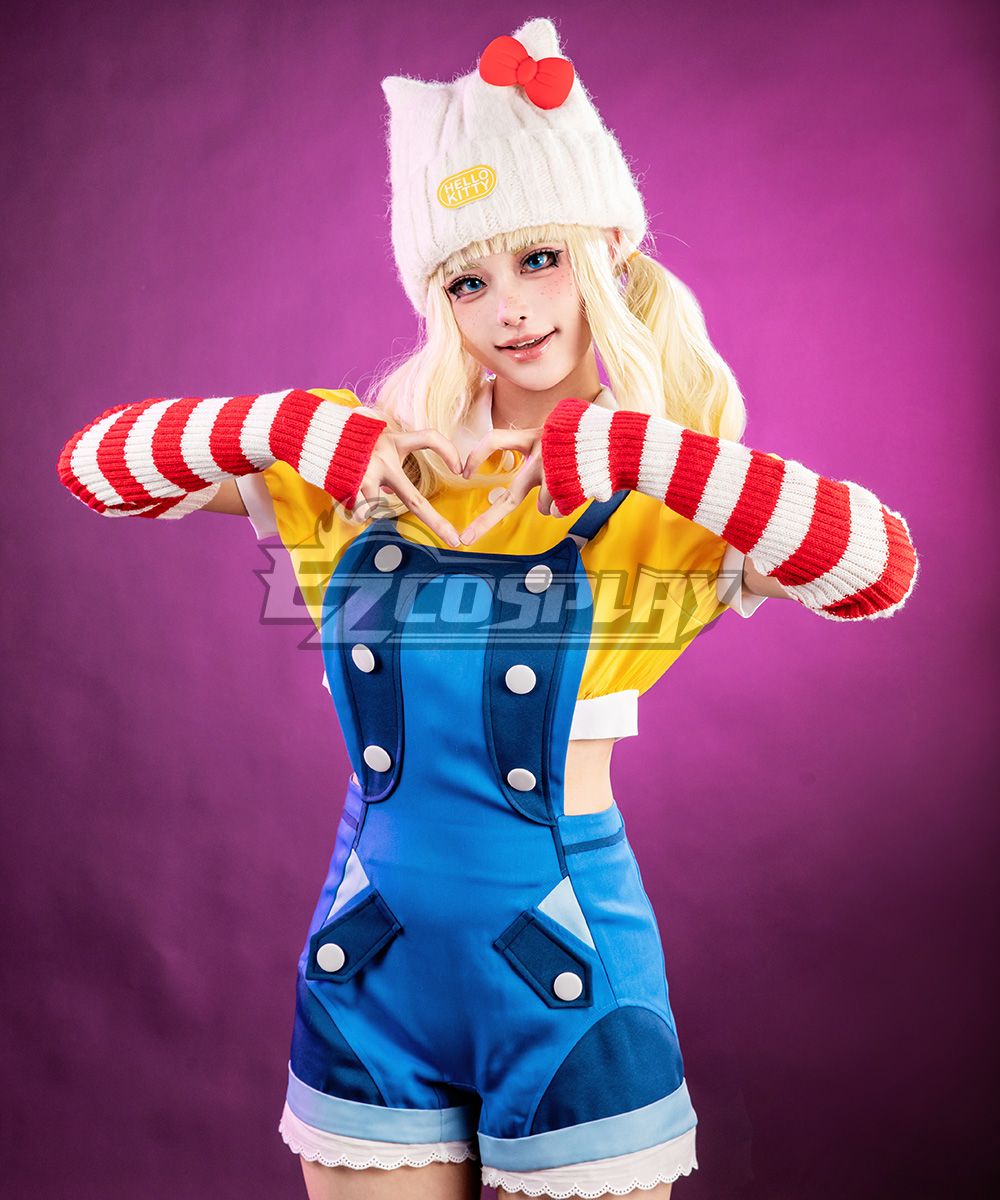 Exclusive blonde cosplay wig for Overwatch 2 Juno, highly restoring the game character hairstyle
