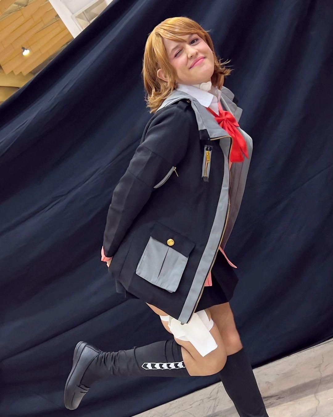Outdoor convention full body cosplay shot of Yukari Takeba worn by customer outono.cosplay