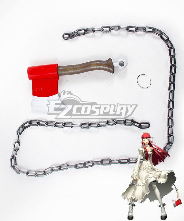 Official Chidori Yoshino cosplay axe and metal chain prop set from Ezcosplay, game accurate replica